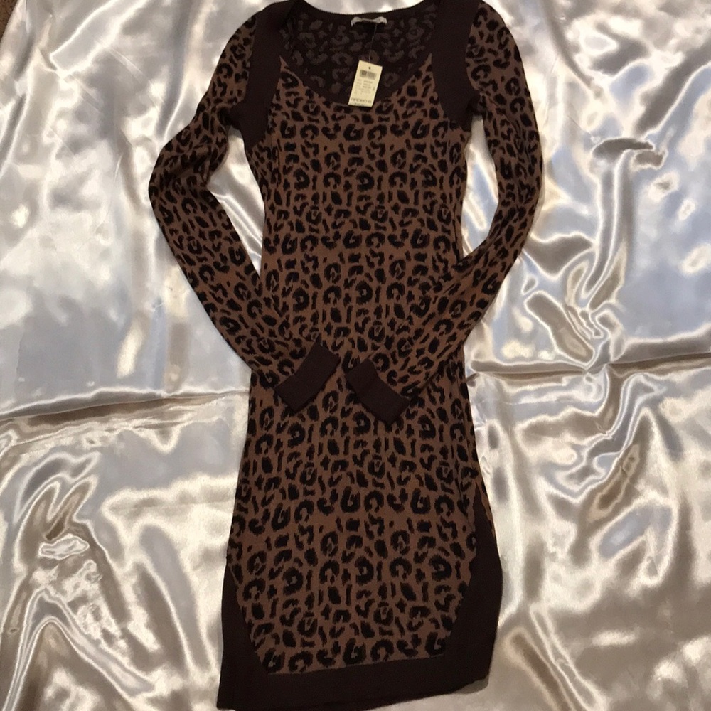 **NWT** Knit Leopard Midi Dress